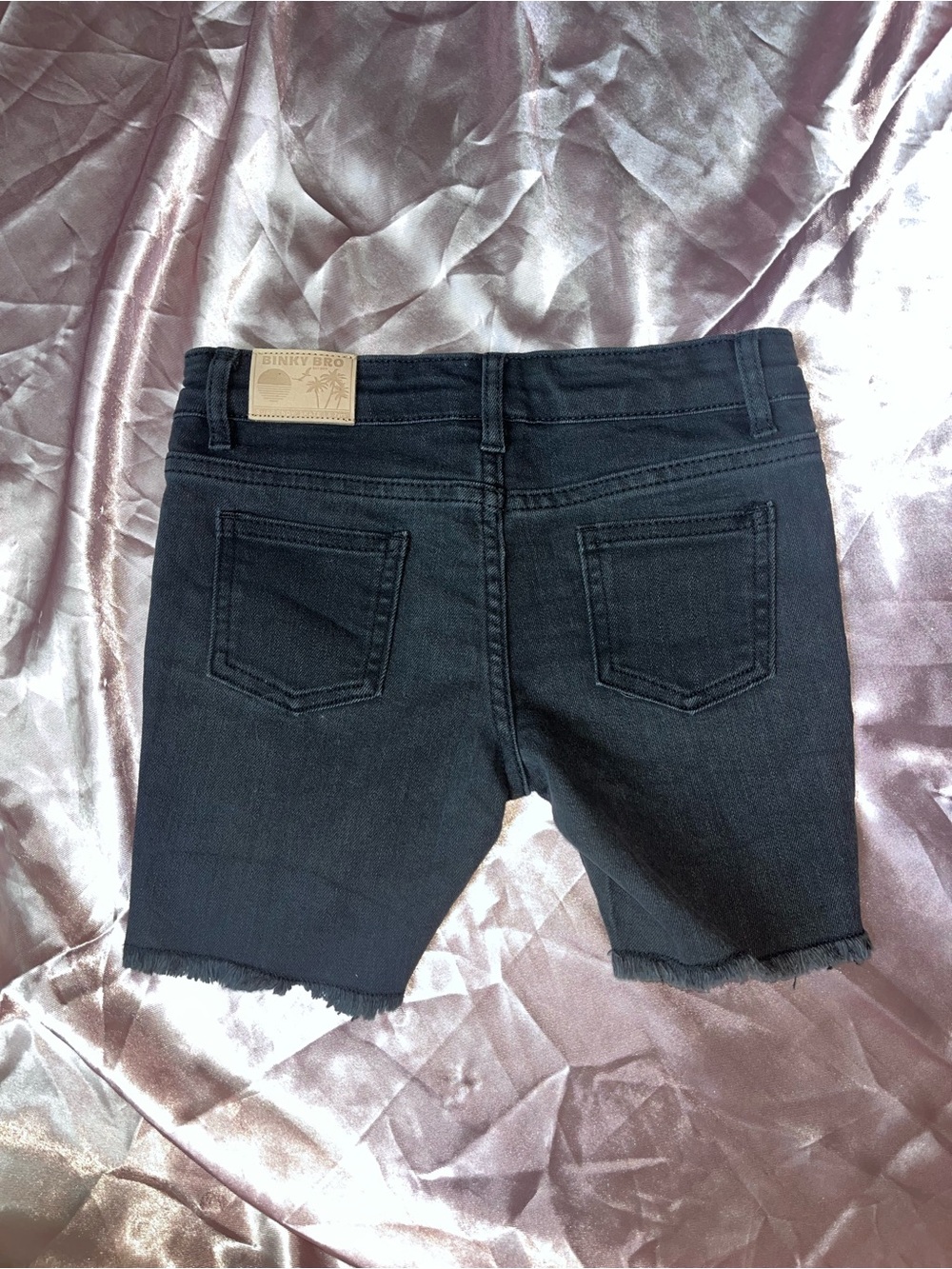 Binky Bro Black Frayed Hem Kids Denim Shorts